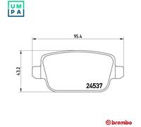 BREMBO P 44 017 Brake pad set