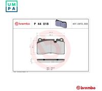 P 44 018 Disc Brake Brake Pad Set Front Fits Land Rover Range Rover MK3 Brembo