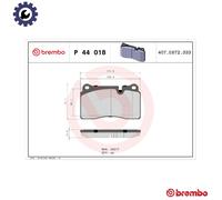P 44 018 Disc Brake Brake Pad Set Front Fits Land Rover Range Rover MK3 Brembo