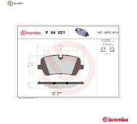 Brembo P44021 Rear Brake Pads Pack of 4