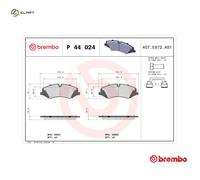 BREMBO P44024 Brake Pad Set Front Fits Land Rover Discovery Range Rover