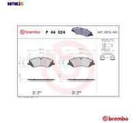 BREMBO P44024 Brake Pad Set Front Fits Land Rover Discovery Range Rover