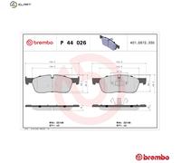 Brake pads P 44 026X BREMBO for LAND ROVER JAGUAR