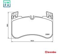 Front Brake Pad Set Fits Land Rover Defender Discovery Range Rover BREMBO