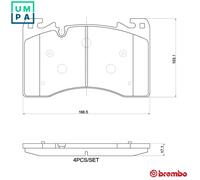BREMBO P 44 033 Brake pad set