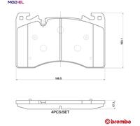 BREMBO P 44 033 Brake pad set