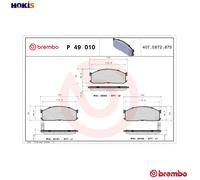 BREMBO P 49 010 Brake pad set