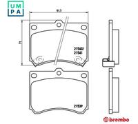 BREMBO P 49 011 Brake pad set