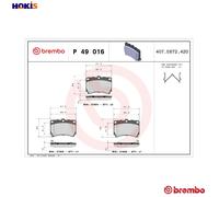 Brembo Brake Pads P 49 016 Front Set for Mazda, Kia