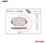 Brake pads P 49 020 BREMBO for MAZDA MX-5 MX-5 Mk II