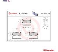 BRAKE PAD SET DISC BRAKE P 49 021 FOR EUNOS ROADSTER/II MAZDA FAMILIA/V/LANTIS