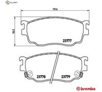 Brembo Brake Pad Set P 49 026 - Disc brake for Mazda 626 2.0L (Hatchback/Wagon)