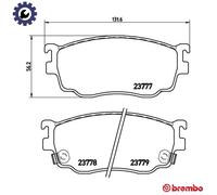 Brembo Brake Pad Set P 49 026 - Disc brake for Mazda 626 2.0L (Hatchback/Wagon)