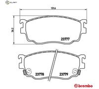 Brembo Brake Pad Set P 49 026 - Disc brake for Mazda 626 2.0L (Hatchback/Wagon)