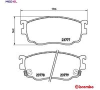Brembo Brake Pad Set P 49 026 - Disc brake for Mazda 626 2.0L (Hatchback/Wagon)