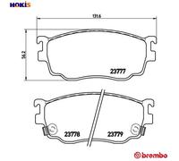 Brembo Brake Pad Set P 49 026 - Disc brake for Mazda 626 2.0L (Hatchback/Wagon)