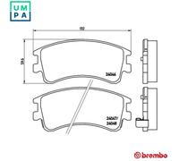 BREMBO P 49 032 Brake pad set