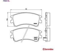 BRAKE PAD SET DISC BRAKE P 49 032 FOR MAZDA 6/Hatchback/Station/Wagon ATENZA 6