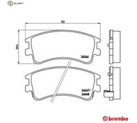 BREMBO P 49 032 Brake pad set