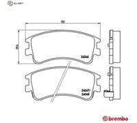 BREMBO P 49 032 Brake pad set