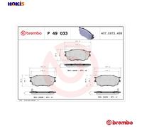 BRAKE PAD SET DISC BRAKE P 49 033 FOR LANDWIND HAWTAI HYUNDAI MAZDA