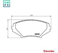 BREMBO P 49 034 Brake pad set