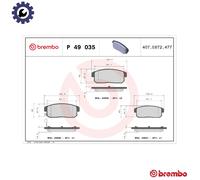 BRAKE PAD SET DISC BRAKE P 49 035 FOR NISSAN MAZDA SR20DE/EQ486 2.0L 4cyl 1.3L