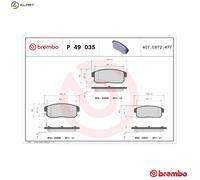 Brake pads P 49 035 BREMBO for MAZDA RX-8