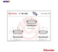 BRAKE PAD SET DISC BRAKE P 49 035 FOR NISSAN MAZDA SR20DE/EQ486 2.0L 4cyl 1.3L