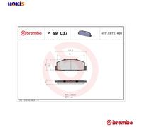 BREMBO P 49 037 Brake pad set