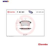 Brake pads P 49 041 BREMBO for MAZDA CX-7 CX-9