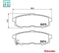 BREMBO P 49 042 Brake pad set