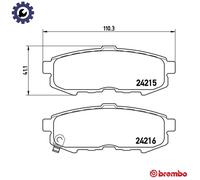BREMBO P 49 042 Brake pad set