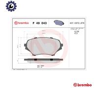 Brake pads P 49 043 BREMBO for MAZDA MX-5 Mk III