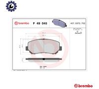 Brembo P49045 Front Disc Brake Pad - Set of 4