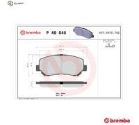 BREMBO P 49 045X Brake pad set