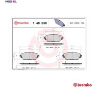 BREMBO P 49 050 Brake pad set