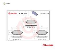 BRAKE PAD SET DISC BRAKE P 49 050 FOR MAZDA 3/CX-0/SUV CX-3 CX-30 AXELA 2.5L 3