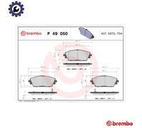 BRAKE PAD SET DISC BRAKE P 49 050 FOR MAZDA 3/CX-0/SUV CX-3 CX-30 AXELA 2.5L 3