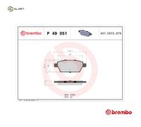BRAKE PAD SET DISC BRAKE P 49 051 FOR MAZDA 6/Station/Wagon ATENZA L3KG 2.3L 6 6
