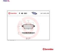 BREMBO P 49 051 Brake pad set