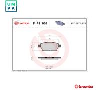 BREMBO P 49 051 Brake pad set