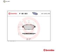 BREMBO P 49 051 Brake pad set