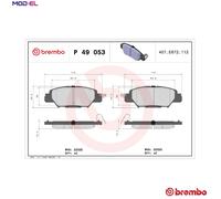 Brembo P49053 Brake Pad Set Replacement Fits Mazda CX-5 2.5 2.2 SKYACTIV-D
