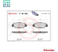 BRAKE PAD SET DISC BRAKE P 49 053 FOR MAZDA PY-VPTS/Y8/VPS/ZA 2.5LPEXB 2.0L 4cyl