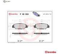 Brake pads P 49 053 BREMBO for MAZDA CX-5