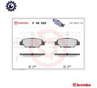 BRAKE PAD SET DISC BRAKE P 49 053 FOR MAZDA PY-VPTS/Y8/VPS/ZA 2.5LPEXB 2.0L 4cyl