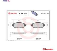 Brembo Brake Pads P 49 055 Front – Akebono System – for Mazda 2 Hatchback