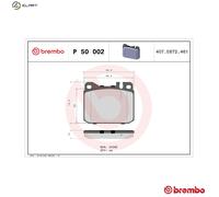 Brembo Brake Pad Set P50002 Front/Rear – Fits Mercedes W123 /8 S-Class SL