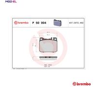BRAKE PAD SET DISC BRAKE P 50 004 FOR MERCEDES-BENZ 123/Break/T-Model SL 4cyl